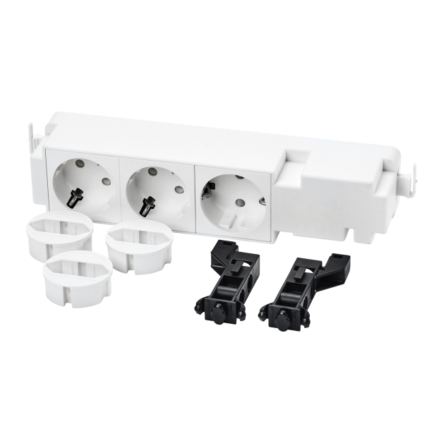 F-Tronic 7111150 Steckdose STECKD3K für -Felder inklusive Halterungsset