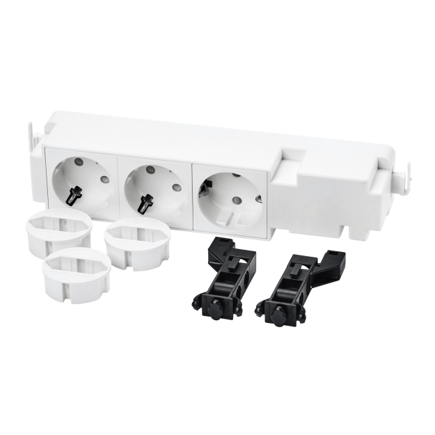 F-Tronic 7111150 Steckdose STECKD3K für Kommunikationsfeld-Felder inkl. Halterungsset STECKD3K