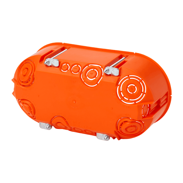 F-Tronic 7350179 HW Gerätedose E118 2-fach 2x Ø 68mm t=49mm E118