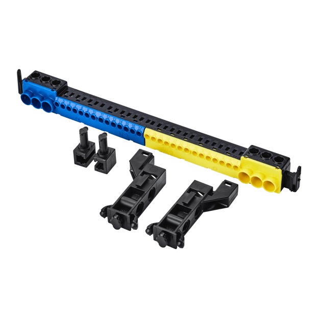 F-Tronic 7111102 Steckklemme ZSSKN17PE je 3x schraubbar bis 25mm² je 14x steckbar bis 4mm² ZSSKN17PE