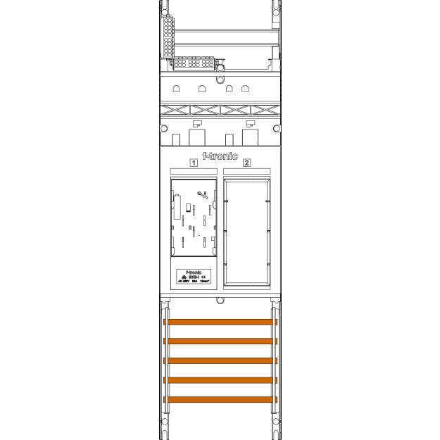 F-Tronic 7140140 Zählerfeld ER5 1-feldrig H=900mm 1-eHZ 1 Reserveplatz
