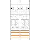 F-Tronic 7141070 Zählerfeld E216-HSP 2-feldrig...