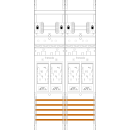 F-Tronic 7141120 Zählerfeld E216-HSS 2-feldrig...