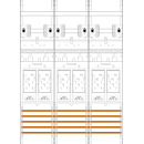 F-Tronic 7141122 Zählerfeld E316-HSS 3-feldrig...