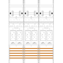 F-Tronic 7141122 Zählerfeld E316-HSS 3-feldrig...