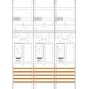 F-Tronic 7141157 Zählerfeld ER36DS-16 3-feldrig...