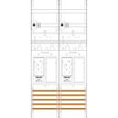 F-Tronic 7141256 Zählerfeld ER26DS-16-HSS 2-feldrig...