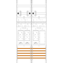 F-Tronic 7141269 Zählerfeld E16ER6DS-HSS 2-feldrig...