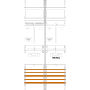 F-Tronic 7141302 Zählerfeld Z1BR1B 2-feldrig H=1050mm 1-3.HZ 1 TRE
