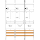 F-Tronic 7141410 Zählerfeld Z31B-16-HSS 3-feldrig...