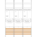 F-Tronic 7141455 Zählerfeld Z31B-ZSK 3-feldrig...