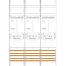 F-Tronic 7141455 Zählerfeld Z31B-ZSK 3-feldrig...