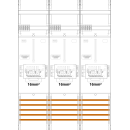 F-Tronic 7141460 Zählerfeld Z31B-16-ZSK 3-feldrig...