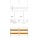 F-Tronic 7141502 Zählerfeld Z1BR1B-ZSK-HSP 2-feldrig...