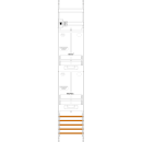 F-Tronic 7143365 Zählerfeld ZR6-16-HSP H=1350mm 1-feldrig 1-3.HZ 16mm² 1 HSP 1 TRE