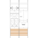 F-Tronic 7141124 Zählerfeld E16R1B-HSS 2-feldrig...