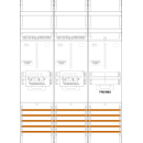 F-Tronic 7141454 Zählerfeld Z21BR1B-ZSK 3-feldrig...