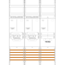 F-Tronic 7141454 Zählerfeld Z21BR1B-ZSK 3-feldrig...
