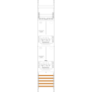 F-Tronic 7143456 Zählerfeld Z16-10-10L-ZSK 1-feldrig H=1350mm 2-3.HZ kurze u. lange Kabel 2 ZSK-Set