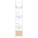 F-Tronic 7143456 Zählerfeld Z16-10-10L-ZSK 1-feldrig H=1350mm 2-3.HZ kurze u. lange Kabel 2 ZSK-Set