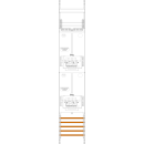 F-Tronic 7143457 Zählerfeld Z16L-ZSK 1-feldrig H=1350mm 2-3.HZ lange Kabel 2 ZSK-Set