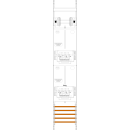 F-Tronic 7143506 Zählerfeld Z16-10-10L-ZSK-HSP 1-feldrig H=1350mm 2-3.HZ k. u l. Kabel 2 ZSK-Set 2 HSP