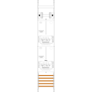 F-Tronic 7143506 Zählerfeld Z16-10-10L-ZSK-HSP 1-feldrig H=1350mm 2-3.HZ k. u l. Kabel 2 ZSK-Set 2 HSP