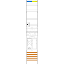 F-Tronic 7143200 Zählerfeld E43DS-HSP 1-feldrig H=1350mm 1-eHZ mit DS 1 HSP 1 Reserveplatz