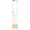 F-Tronic 7143250 Zählerfeld E43DS-HSS 1-feldrig H=1350mm 1-eHZ mit DS 1 HSS 1 Reserveplatz