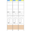 F-Tronic 7143157 Zählerfeld E343DS-16 3-feldrig H=1350mm 3-eHZ 16mm² mit DS 3 Reserveplatz