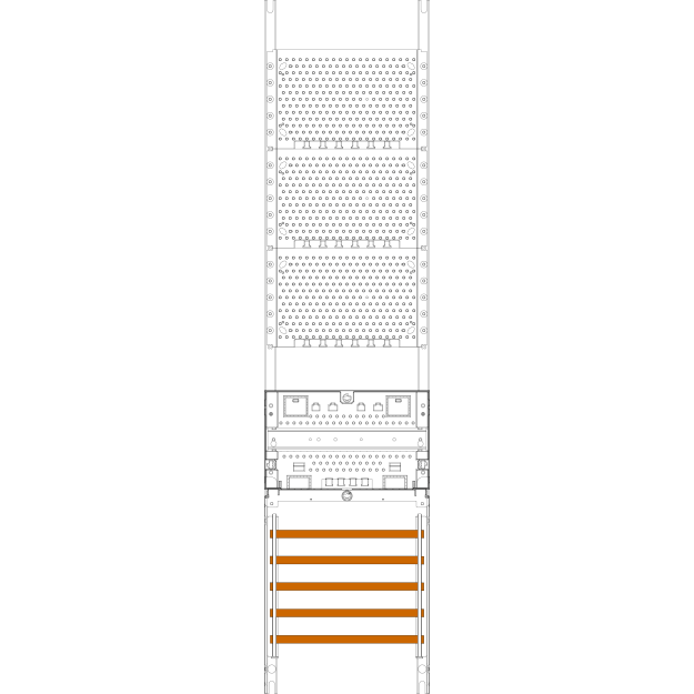 F-Tronic 7141666 Kommunikationsfeld KX7RFZS 1-feldrig H=1050mm RfZ-Platz SaS 5-polig KX7RFZS