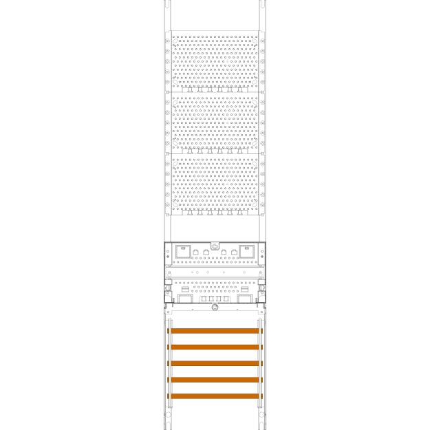 F-Tronic 7141666 Kommunikationsfeld KX7RFZS 1-feldrig H=1050mm RfZ-Platz SaS 5-polig