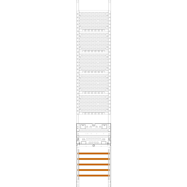 F-Tronic 7143666 Kommunikationsfeld KX9RFZS 1-feldrig H=1350mm RfZ-Platz SaS 5-polig KX9RFZS