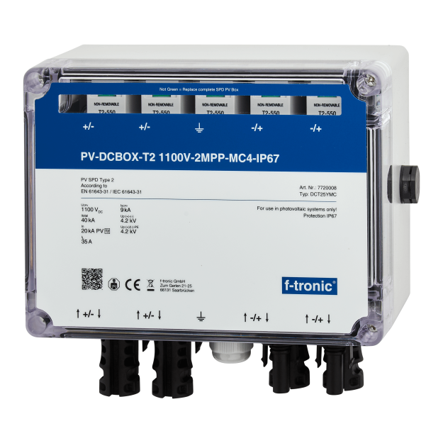 F-Tronic 7720008 PV-DCBOX-T2 1100V-2MPP MC4-IP67 DCT25YMC