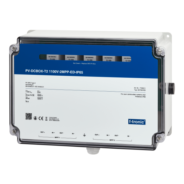 F-Tronic 7720011 PV-DCBOX-T2 1100V-2MPP ED-IP65 Kabeldurchführung DCT25YED