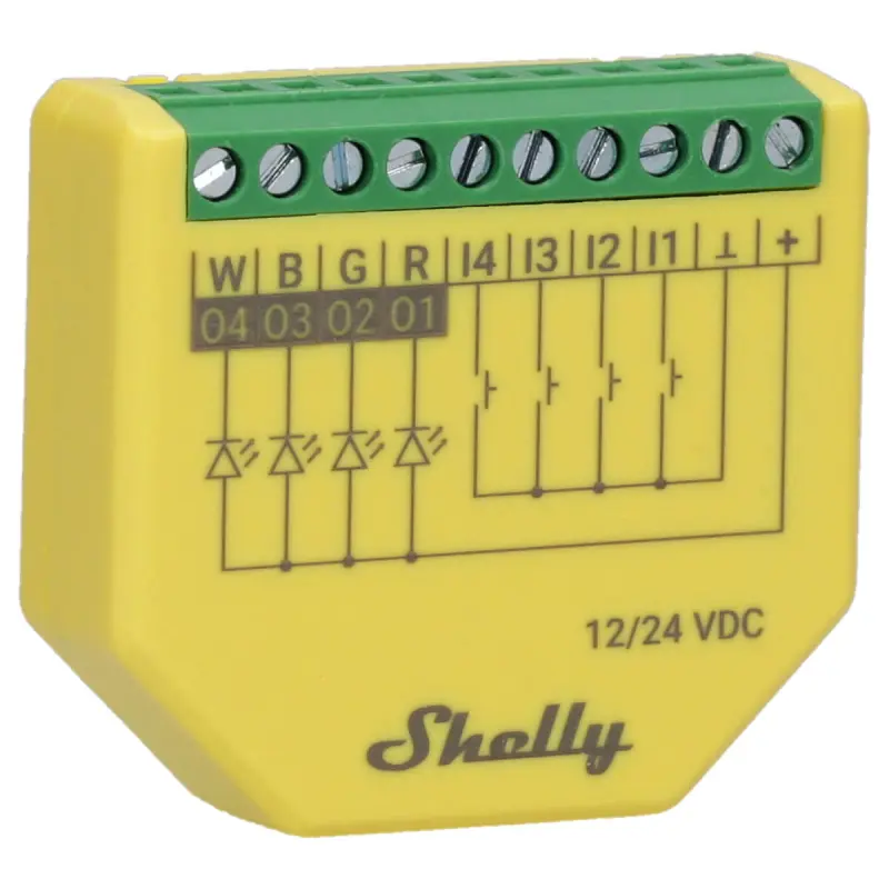 Shelly RGBW PM – LED Stripe Steuerung für farbliche Ambient Beleuchtung