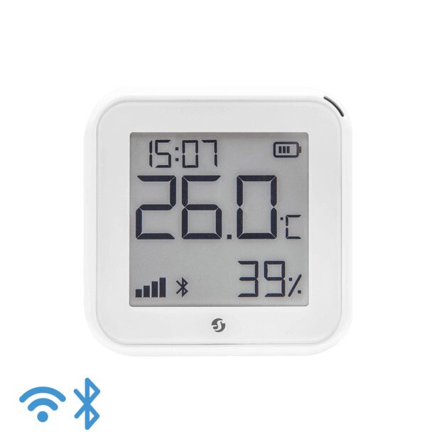 Shelly Temperatur- und Feuchtigkeitssensor WiFi Bluetooth  H&T GEN3 WHITE Weiß matt