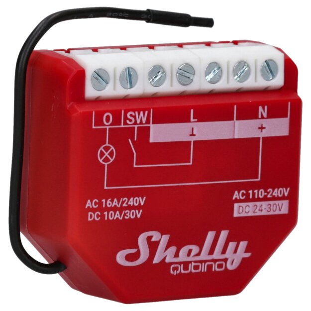 Shelly Schaltermodul 1 Kanal 16A Verbrauchsmessung Z-Wave WAVE 1PM – Z‑Wave • Leistungsmessung • Relais