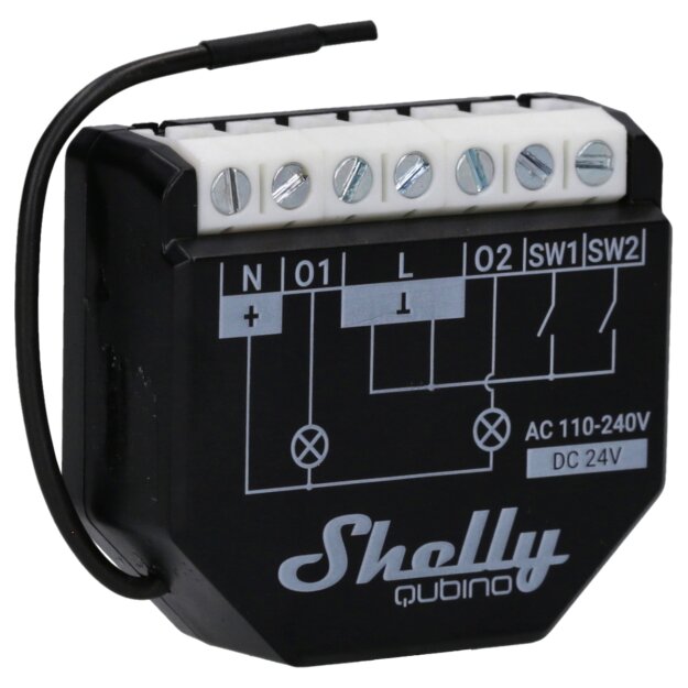 Shelly Schaltermodul 2 Kanäle 16A Verbrauchsmessung Z-Wave WAVE 2PM – Z‑Wave • Leistungsmessung • Relais