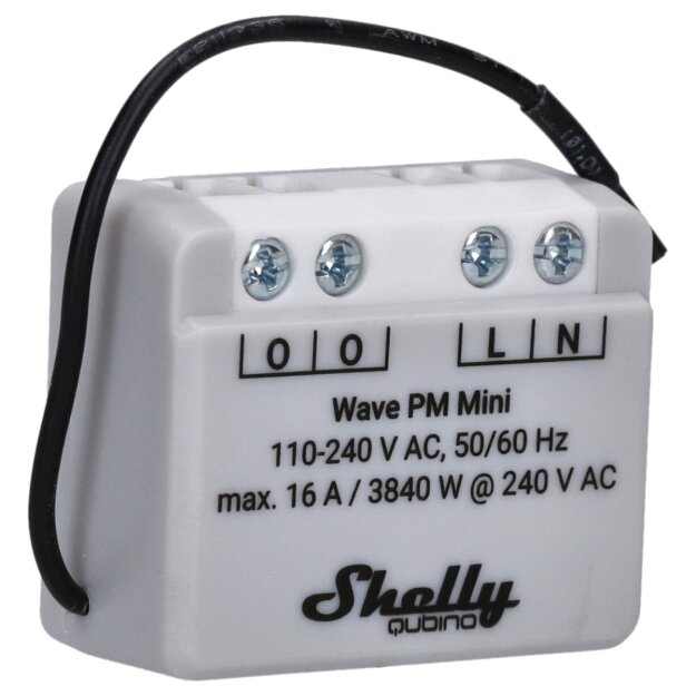 Shelly Schaltmodul Überwachung des Energieverbrauchs Z-Wave WAVE PM MINI – Z‑Wave • Leistungsmessung