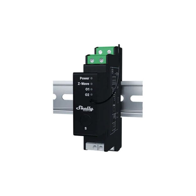 Shelly Shutter-Modul für Hutschiene 110 - 240 V AC WAVE PRO SHUTTER