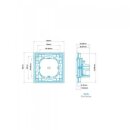 Shelly Wandschalter 4fach ohne Rahmen WALL SWITCH 4 WH...