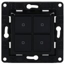 Shelly Wandschalter 4fach ohne Rahmen WALL SWITCH 4 BLACK...