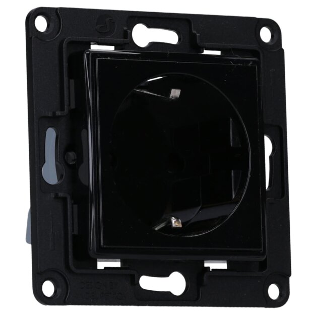 Shelly Wandsteckdose WALL SOCKET EU Schwarz Steckdose