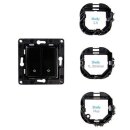 Shelly Wandschalter 2fach ohne Rahmen WALL SWITCH 2 BLACK...