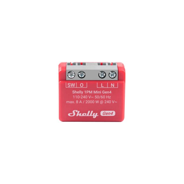 Shelly Schaltmodul mit Energiemessung Zigbee Matter WiFi Bluetooth 1PM MINI GEN4