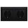 Busch-Jaeger Busch-balance SI Set: 2x 20 EUC-915 Steckdose + 1722-915 2-fach Rahmen Schwarz Matt