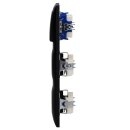 Busch-Jaeger Busch-balance SI Set: 2x 20 EUC-915 Steckdose + 2000/6 US Wippschalter-Einsatz  + 2506-915 Wippe + 1723-915  3-fach Rahmen Schwarz Matt