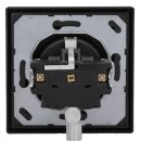 JUNG Serie LS Komplett-Set Graphitschwarz Matt: LS1520KISWM SCHUKO Steckdose mit Berührungsschutz + LS981SWM Rahmen 1fach