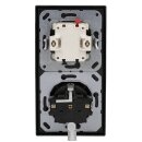 JUNG Serie LS Komplett-Set Graphitschwarz Matt: 505U Wippschalter Serien + LS1520SWM SCHUKO Steckdose + LS995SWM Wippe + LS982SWM Rahmen 2fach
